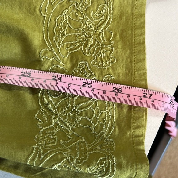 PRESS WOMENS SLEEVELESS EMBROIDERED HEM, TANK TOP PERIDOT GREEN SIZE SP - Picture 15 of 15